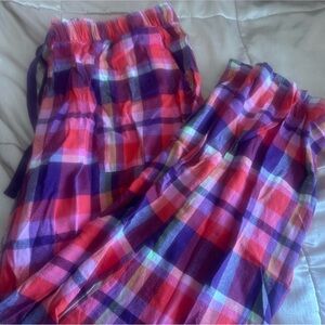 Old Navy Pink and Purple Plaid Pants